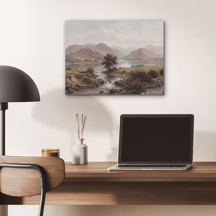 Berglandschap - Meer - Bergen - Vallei - Klassiek PET vilt klein -sfeer5