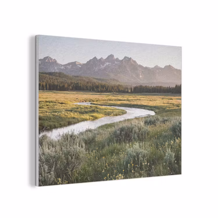 Berglandschap - Rivier - Bos PET vilt klein -3d