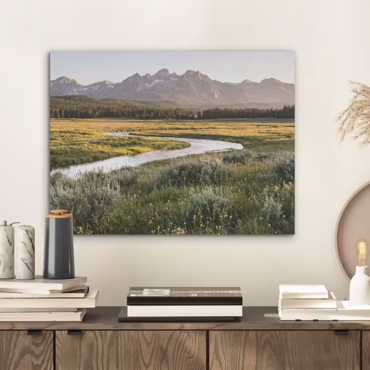 Berglandschap - Rivier - Bos PET vilt klein -sfeer1