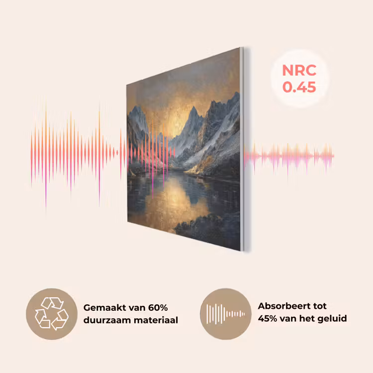 Berglandschap met Gouden Zonsondergang PET vilt klein -USP_NL