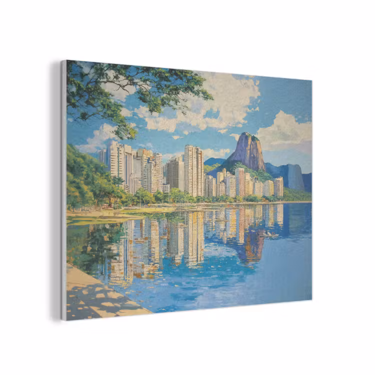 Berg - Skyline - Strand - Water PET vilt klein -3d