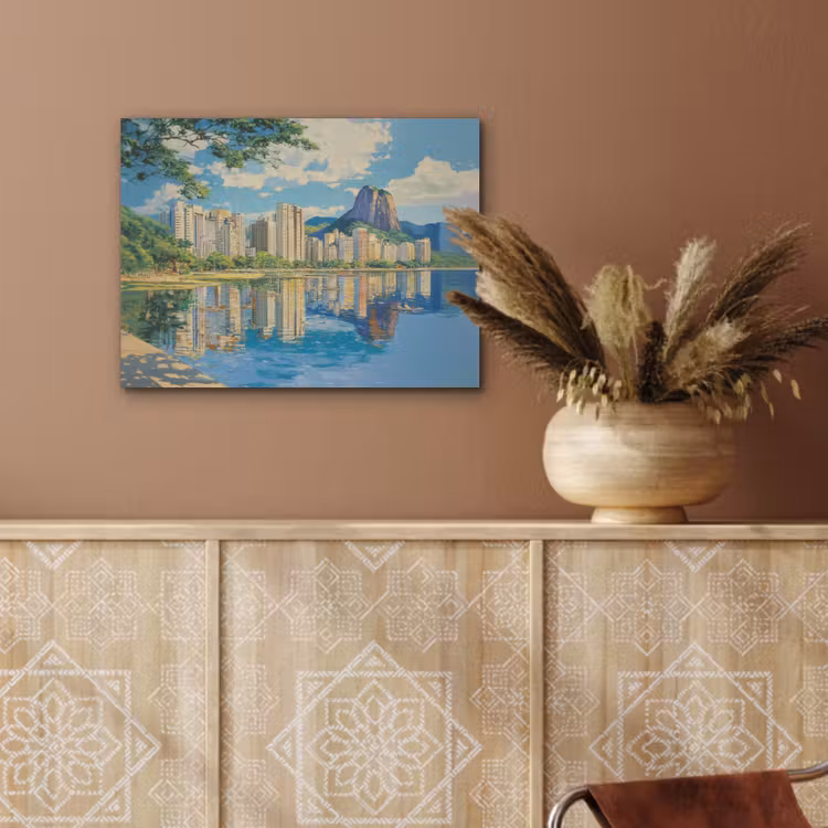 Berg - Skyline - Strand - Water PET vilt klein -sfeer4