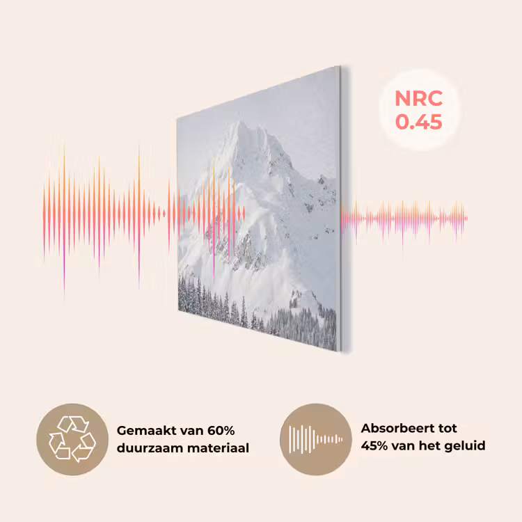 Berg - Sneeuw - Winter - Natuur - Wit PET vilt klein -USP_NL