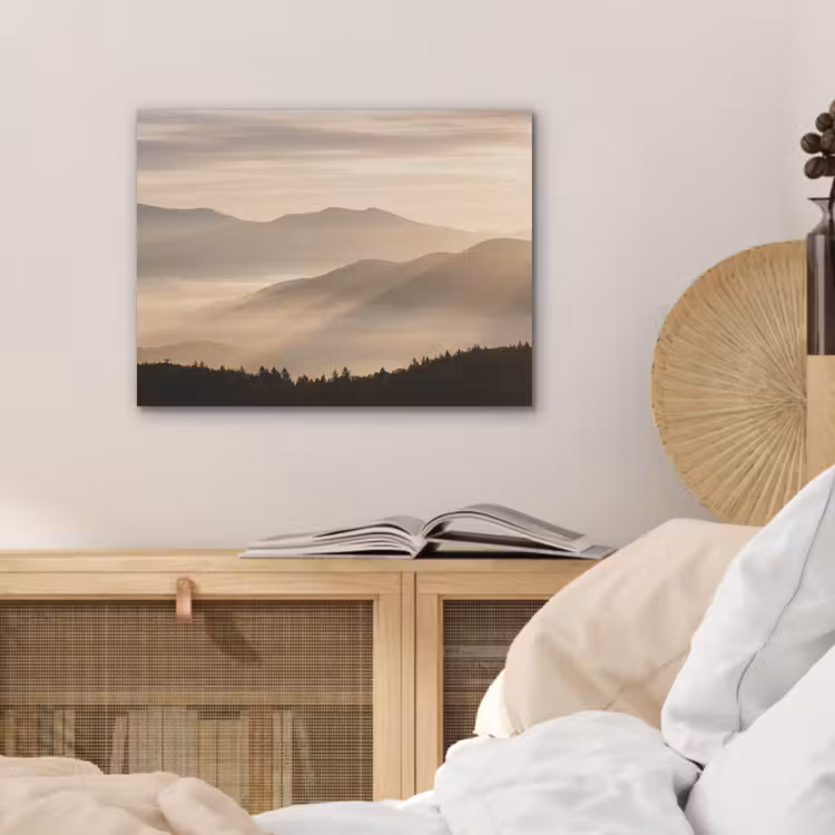 Bergen - Mist - Zonnestralen PET vilt klein -sfeer3