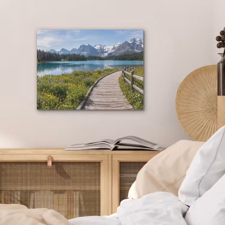 Bergen - Meer - Landschap - Blauw PET vilt klein -sfeer3
