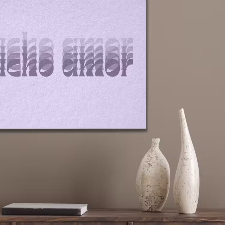 Mucho amor - Paars - Gelaagde letters PET vilt klein -sfeer6_closeup
