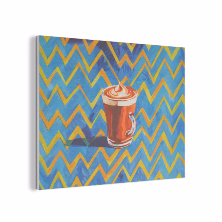 Mok - Koffie - Zigzag - Slagroom PET vilt klein -3d