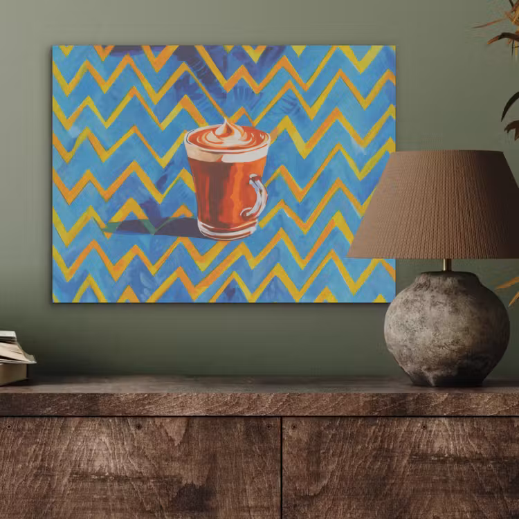 Mok - Koffie - Zigzag - Slagroom PET vilt klein -sfeer2