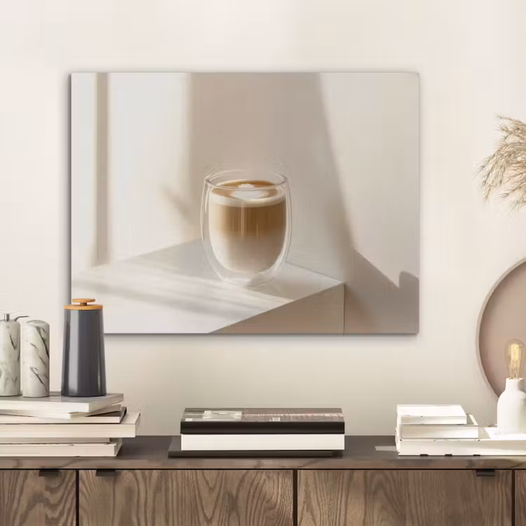Mok - Latte - Minimalistisch - Schaduw PET vilt klein -sfeer1