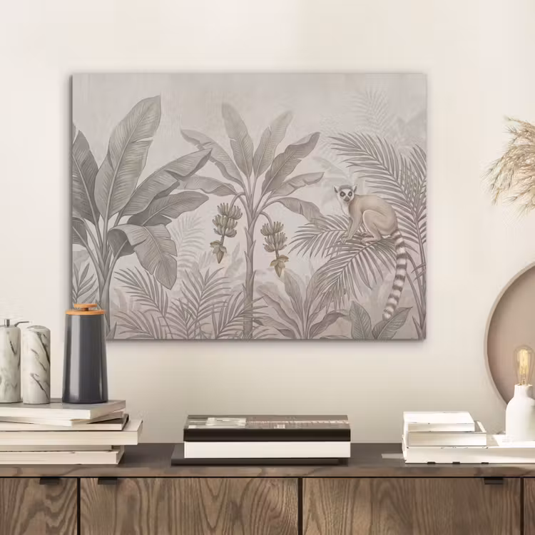 Natuur - Jungle - Ringstaartmaki - Bruin PET vilt klein -sfeer1