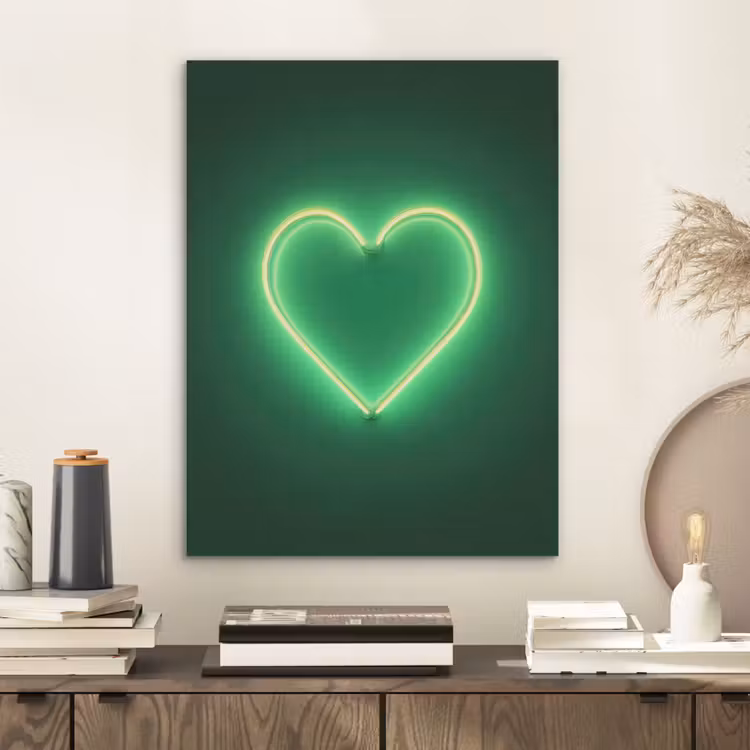 Neon - Groen - Licht PET vilt klein -sfeer1