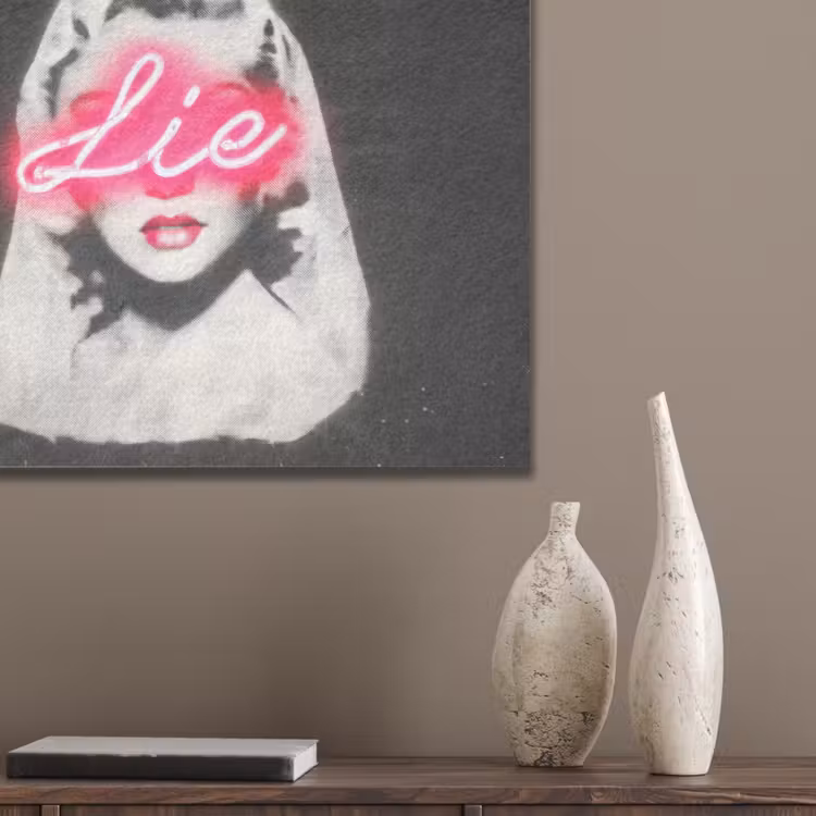 Neon - Letters - Vintage - Vrouw PET vilt klein -sfeer6_closeup
