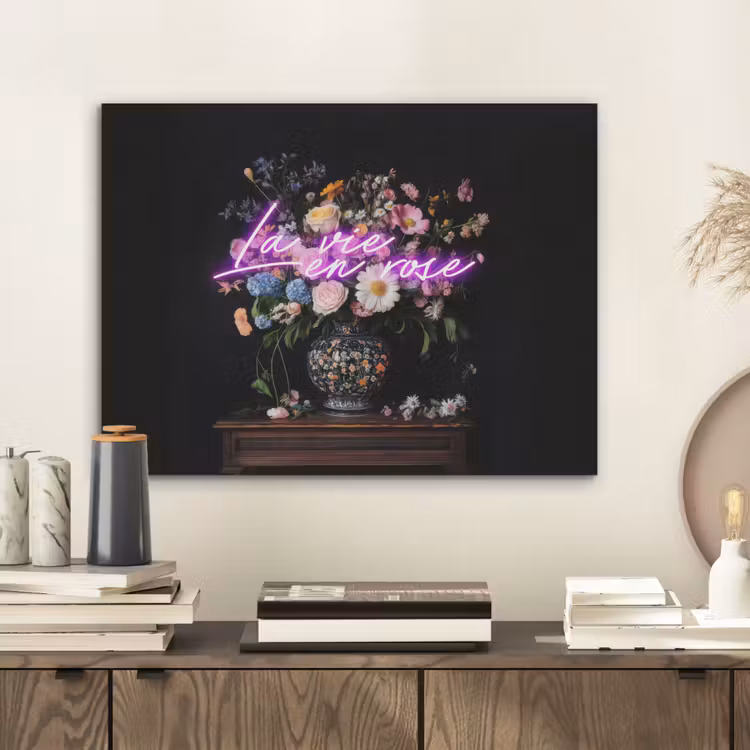 Neon - Vaas - Bloemen PET vilt klein -sfeer1