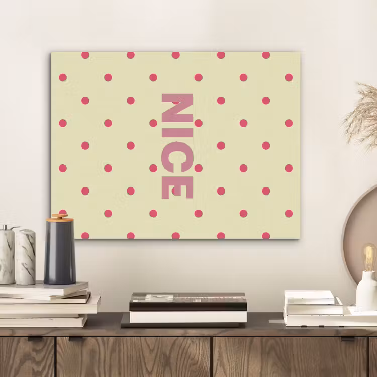 Nice - Stippen - Roze - Geel PET vilt klein -sfeer1