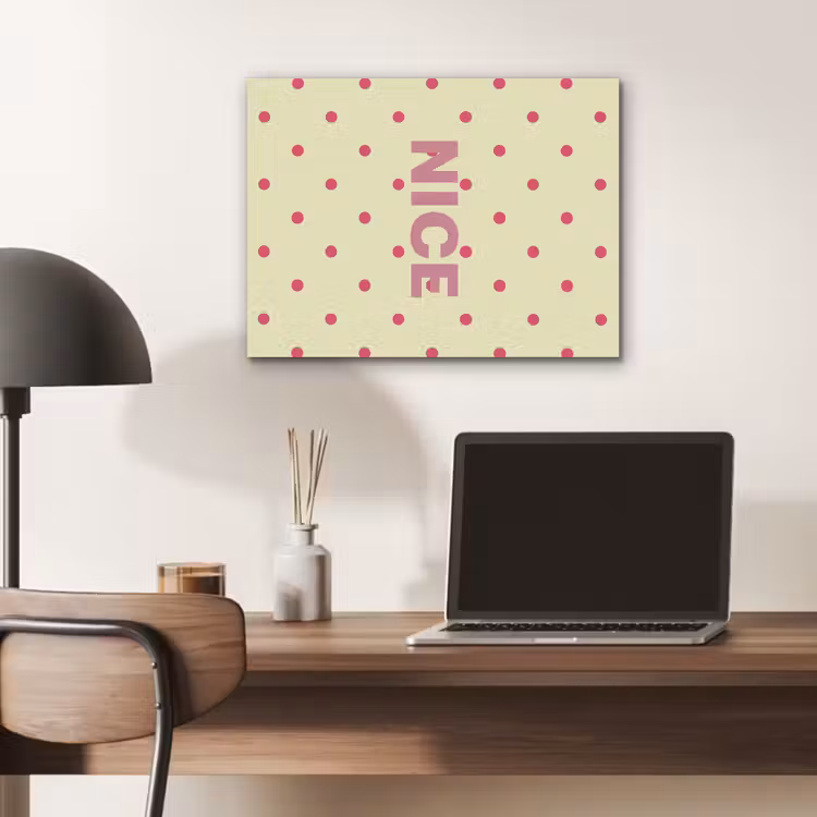 Nice - Stippen - Roze - Geel PET vilt klein -sfeer5