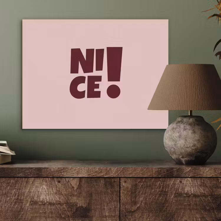Nice - Uitroepteken - Roze PET vilt klein -sfeer2