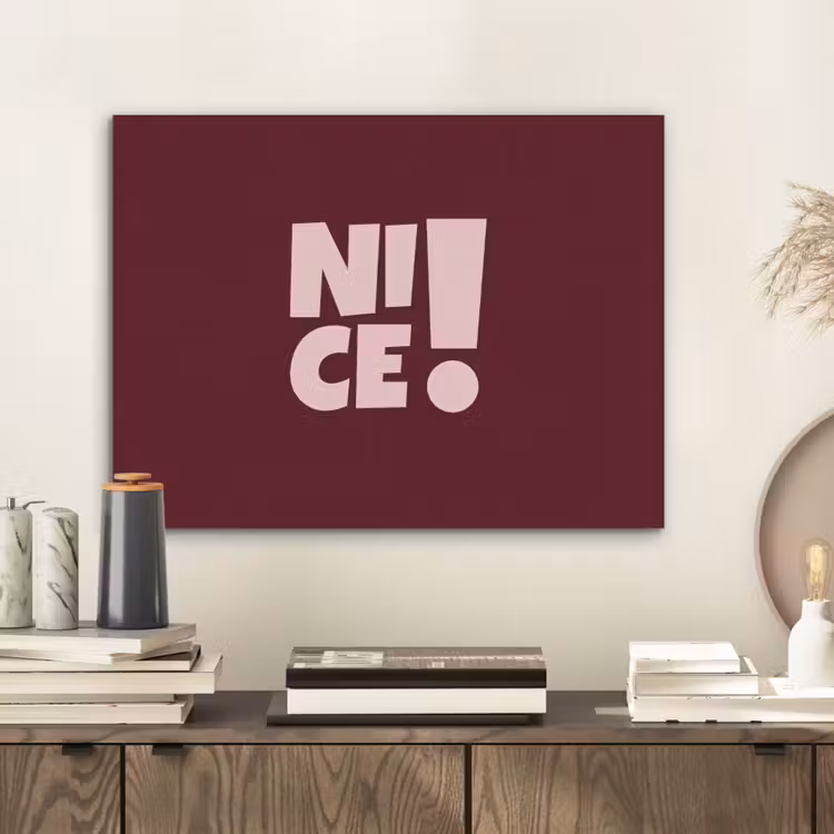 Nice - Uitroepteken - Rood PET vilt klein -sfeer1