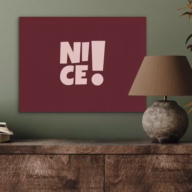 Nice - Uitroepteken - Rood PET vilt klein -sfeer2