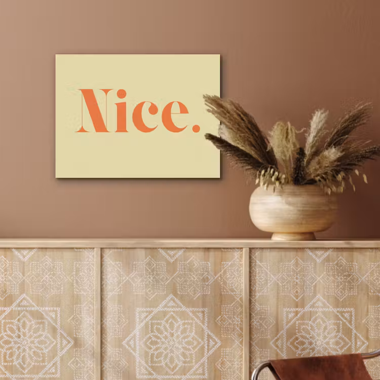 Nice - Oranje - Geel - Minimalistisch PET vilt klein -sfeer4