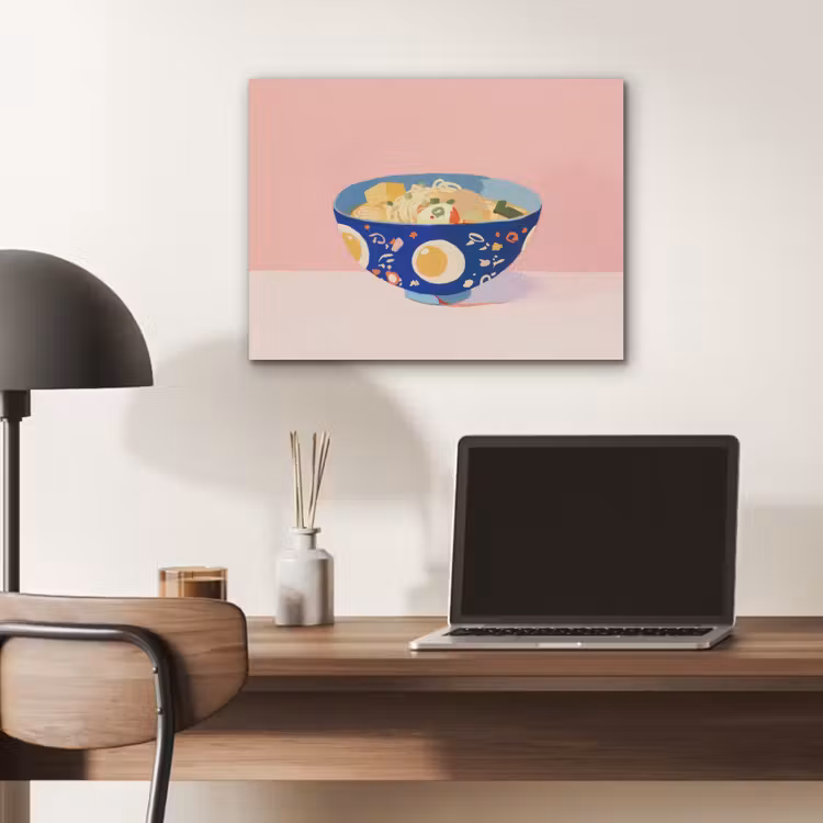 Noodles - Kom - Blauw - Illustratie PET vilt klein -sfeer5