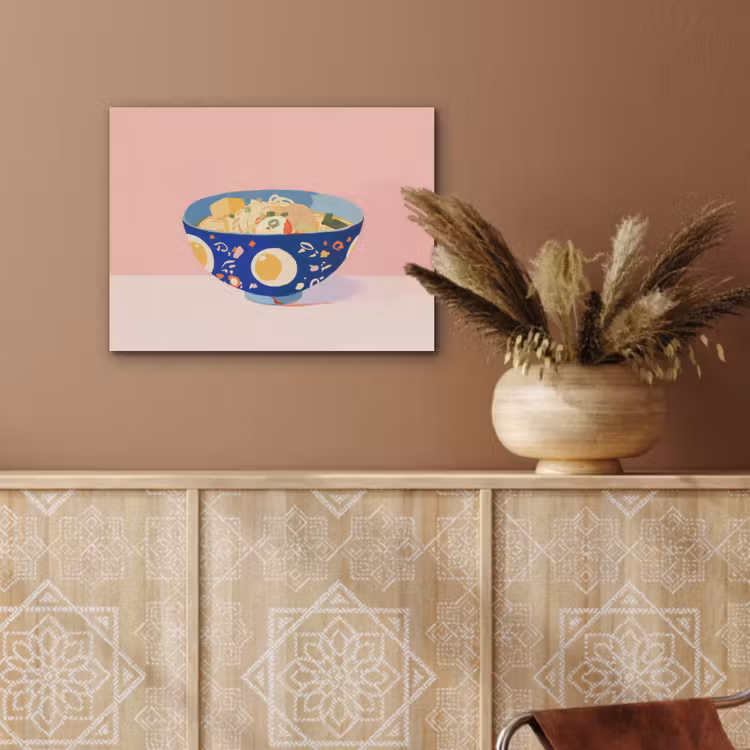 Noodles - Kom - Blauw - Illustratie PET vilt klein -sfeer4