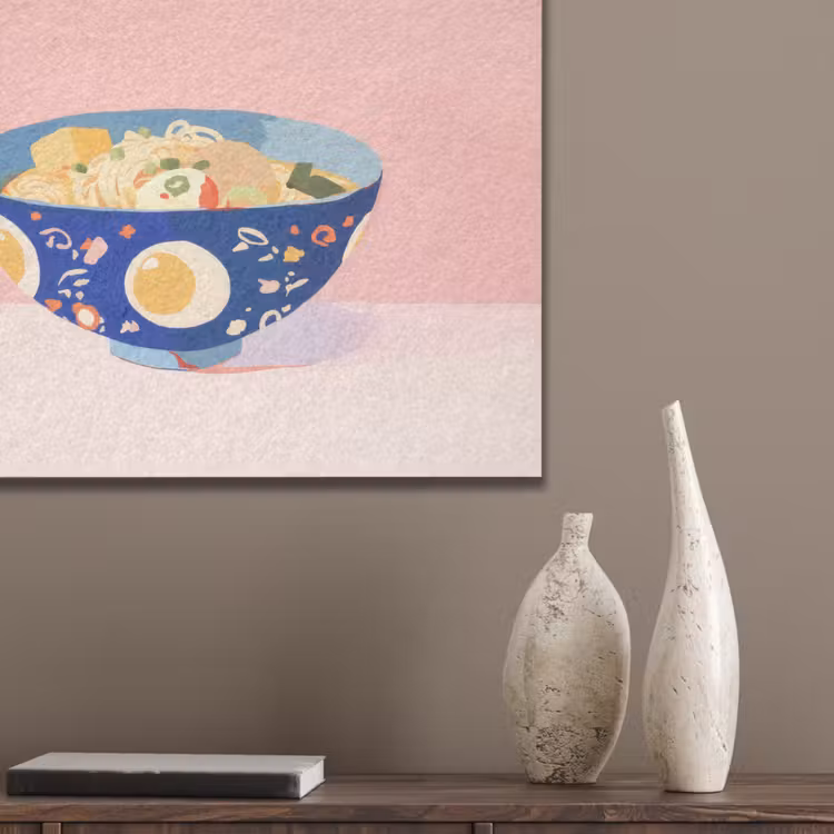 Noodles - Kom - Blauw - Illustratie PET vilt klein -sfeer6_closeup