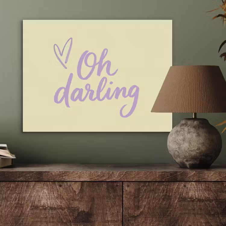 Oh darling - Geel - Hart PET vilt klein -sfeer2