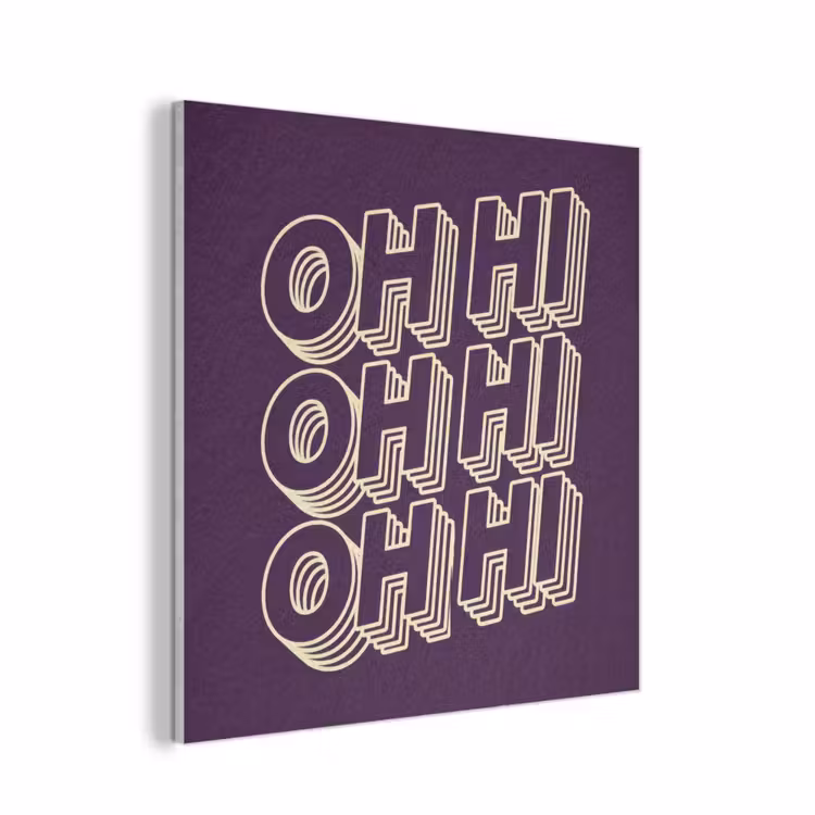 Oh hi - Paars - 3D PET vilt klein -3d