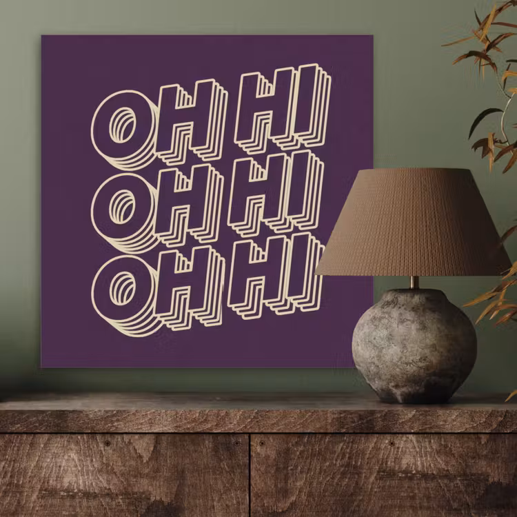Oh hi - Paars - 3D PET vilt klein -sfeer2