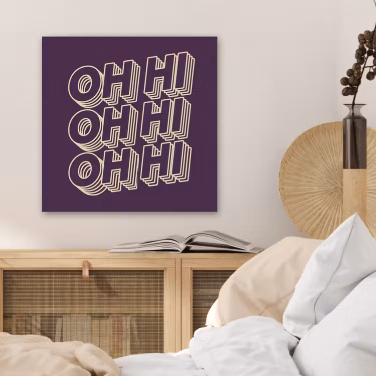 Oh hi - Paars - 3D PET vilt klein -sfeer3
