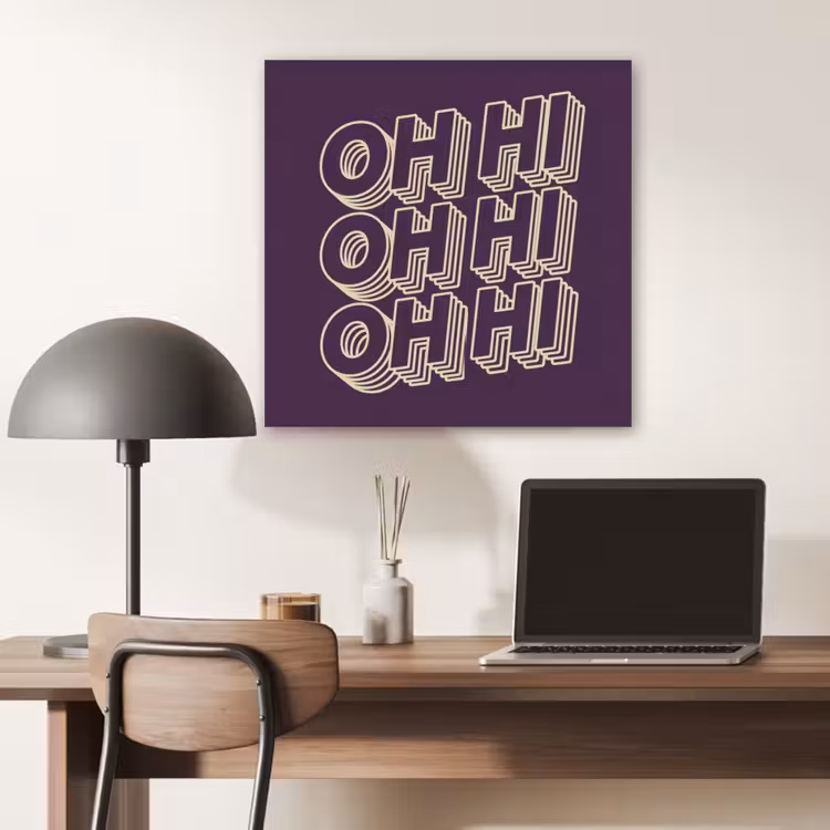 Oh hi - Paars - 3D PET vilt klein -sfeer5