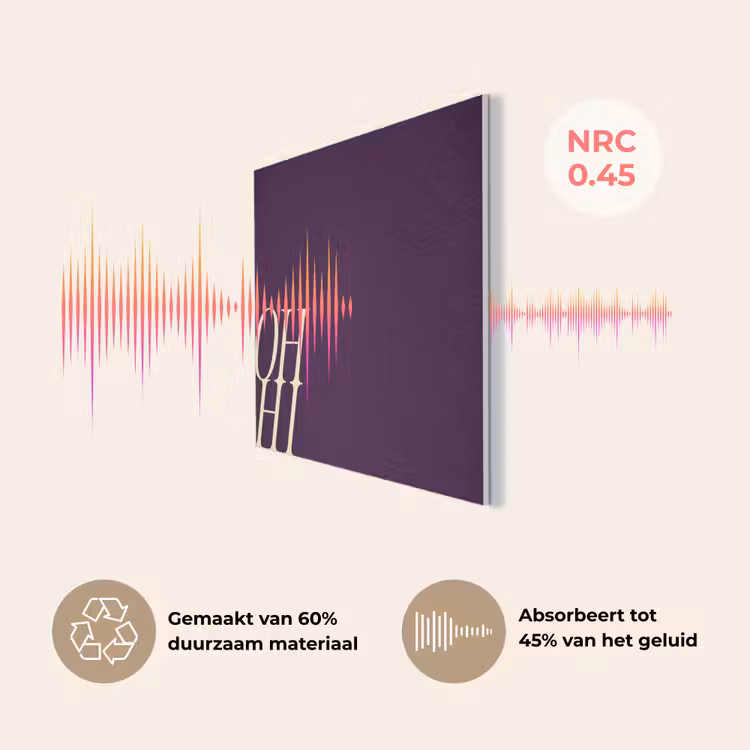 Oh hi - Paars - Cursief PET vilt klein -USP_NL