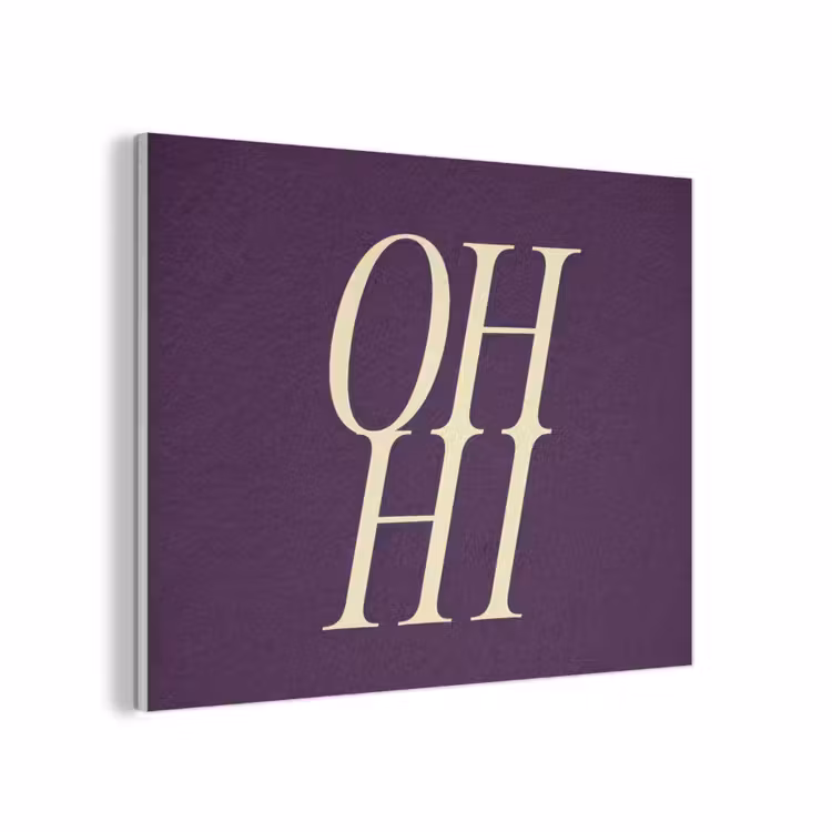 Oh hi - Paars - Minimalistisch PET vilt klein -3d