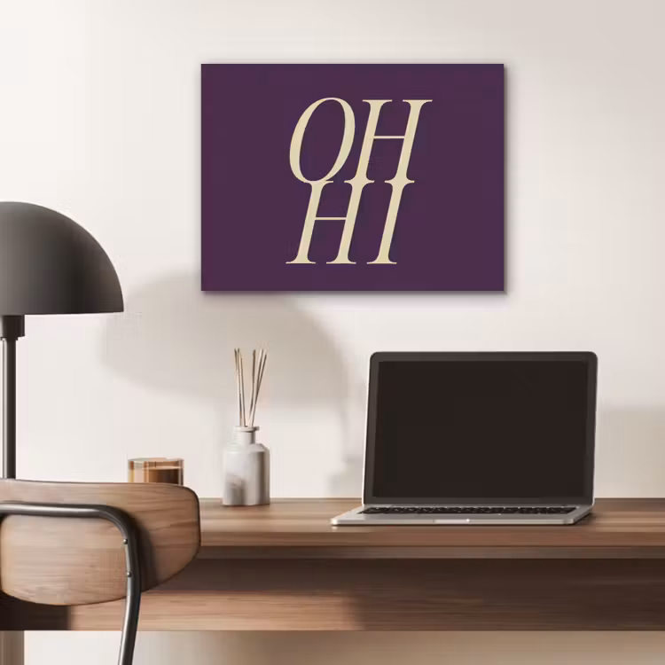 Oh hi - Paars - Minimalistisch PET vilt klein -sfeer5