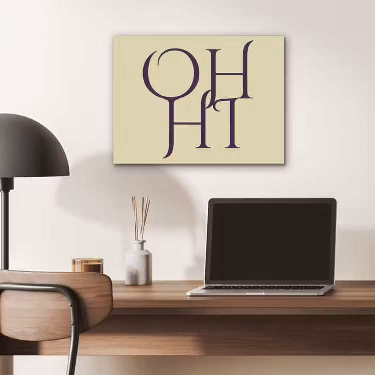 Oh hi - Geel - Monogram PET vilt klein -sfeer5
