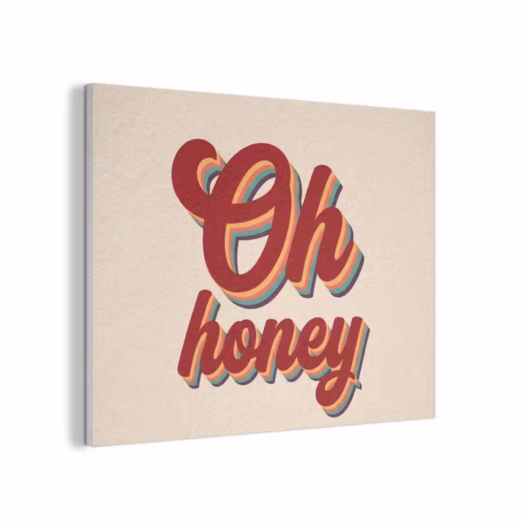 Oh honey - Rood - Schaduw PET vilt klein -3d