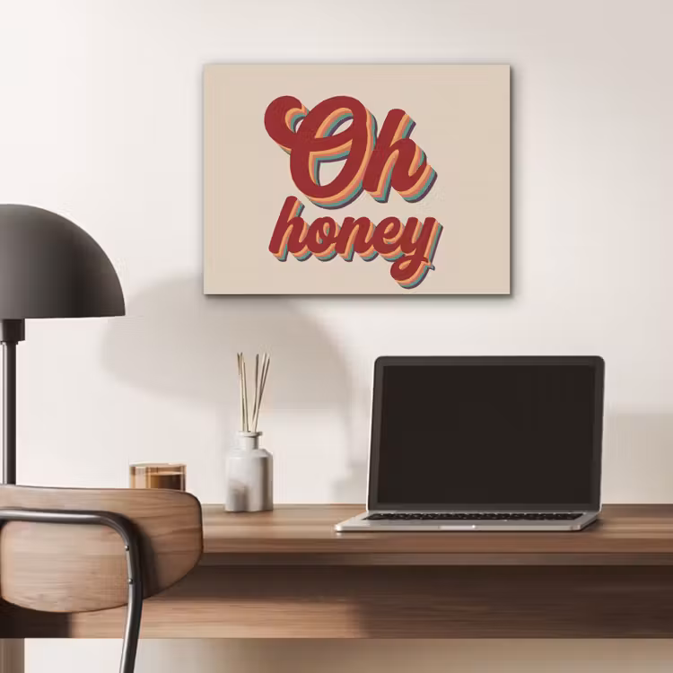 Oh honey - Rood - Schaduw PET vilt klein -sfeer5