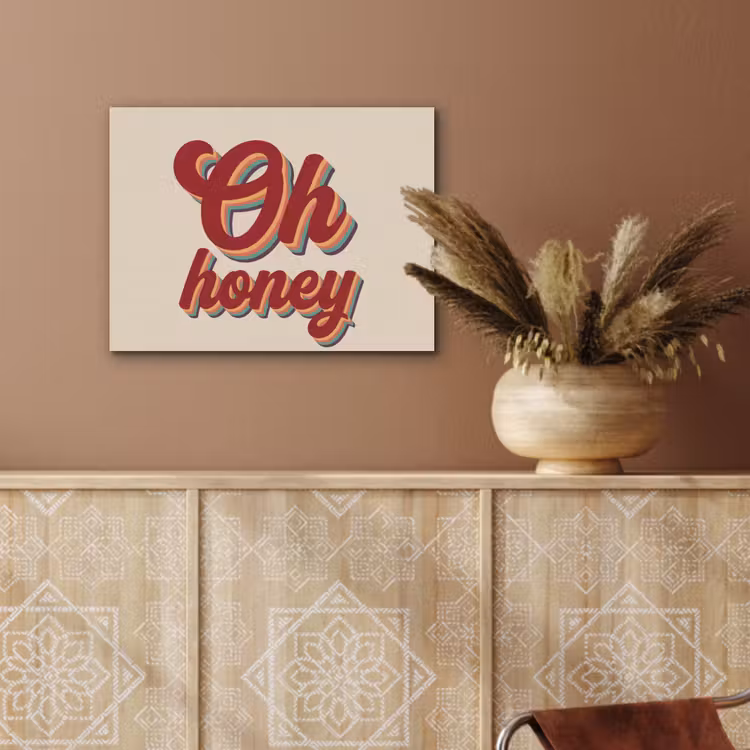 Oh honey - Rood - Schaduw PET vilt klein -sfeer4
