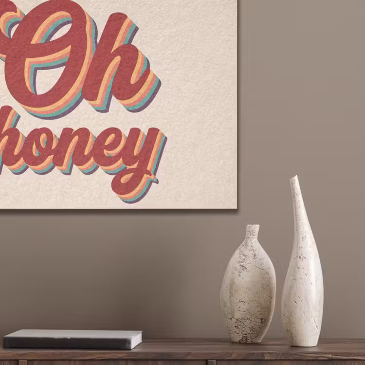 Oh honey - Rood - Schaduw PET vilt klein -sfeer6_closeup