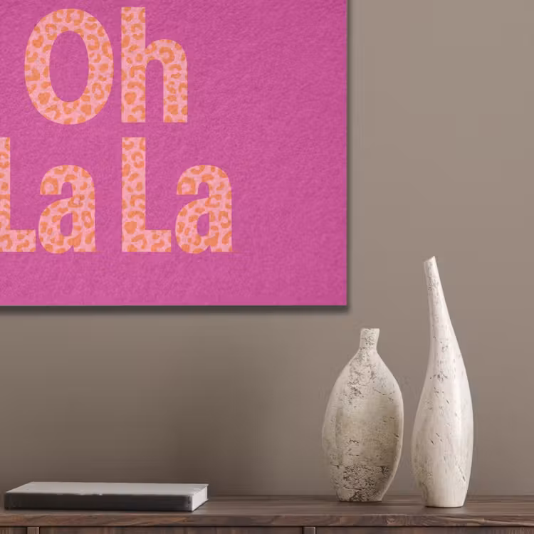 Oh la la - Luipaardprint - Roze PET vilt klein -sfeer6_closeup