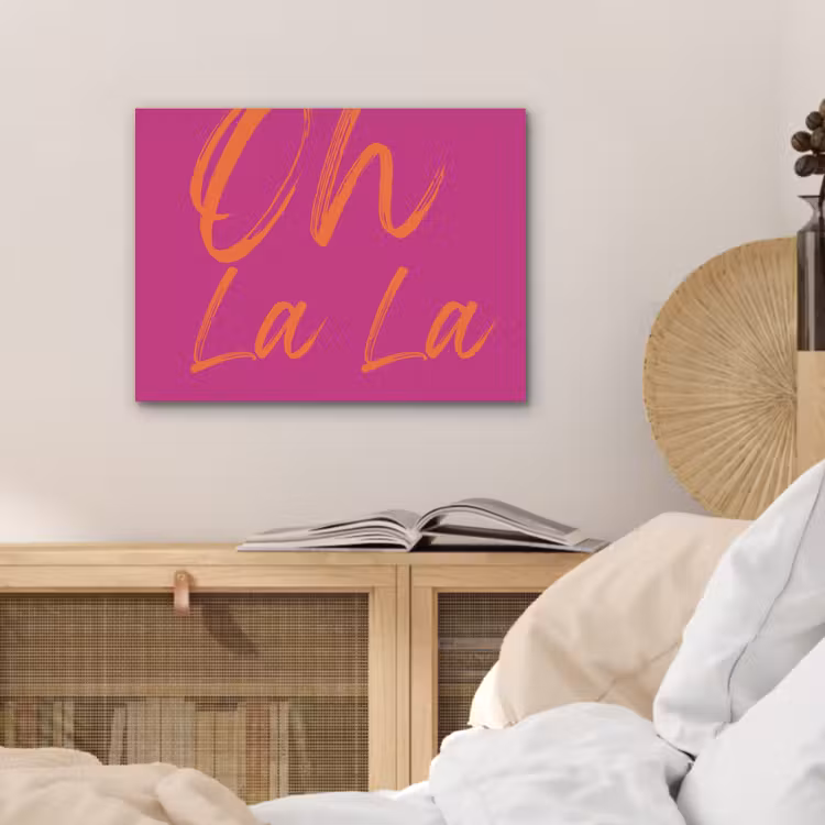 Oh la la - Oranje - Roze PET vilt klein -sfeer3