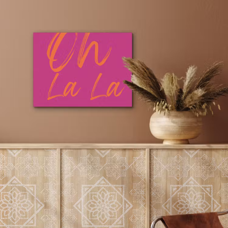 Oh la la - Oranje - Roze PET vilt klein -sfeer4