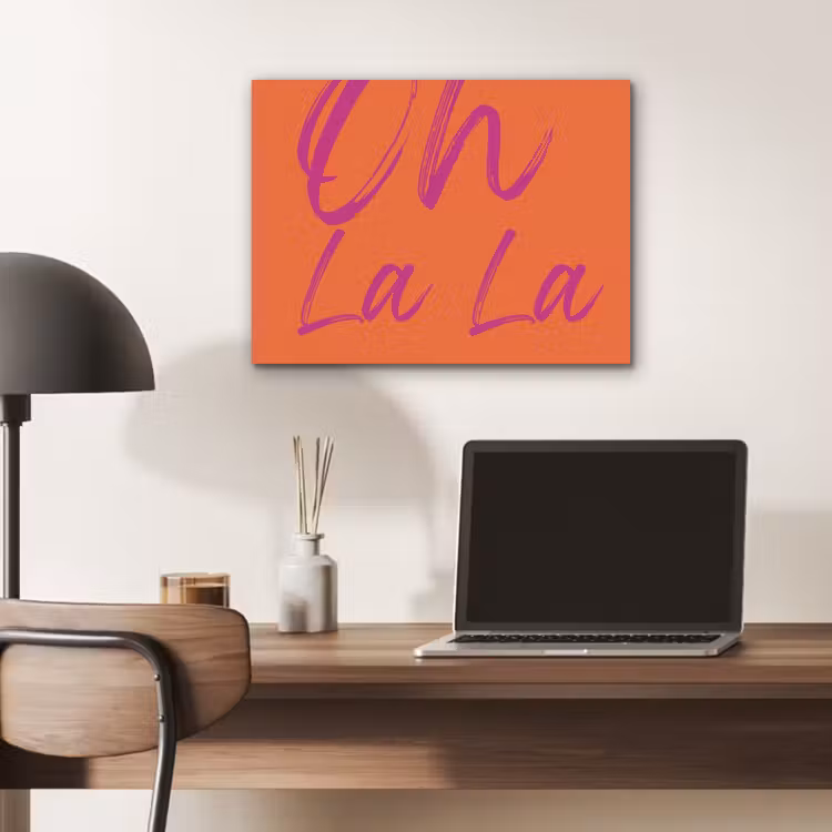 Oh la la - Oranje - Roze - Grafisch PET vilt klein -sfeer5