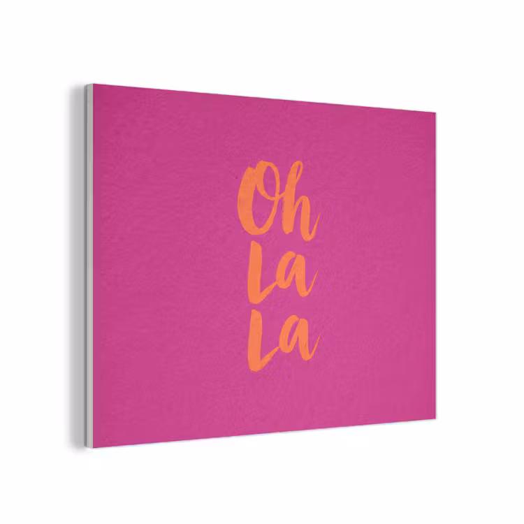 Oh la la - Roze - Oranje - Minimalistisch PET vilt klein -3d
