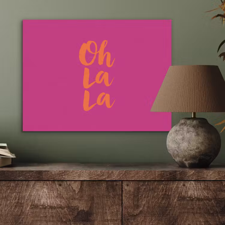 Oh la la - Roze - Oranje - Minimalistisch PET vilt klein -sfeer2