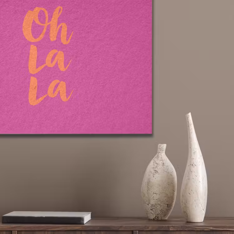 Oh la la - Roze - Oranje - Minimalistisch PET vilt klein -sfeer6_closeup