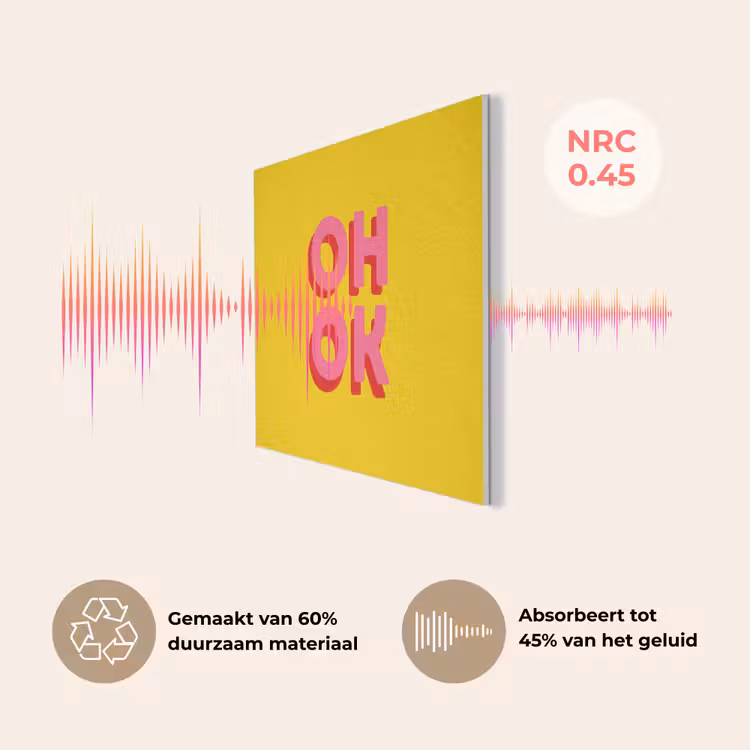 Oh ok - 3D - Geel - Roze PET vilt klein -USP_NL