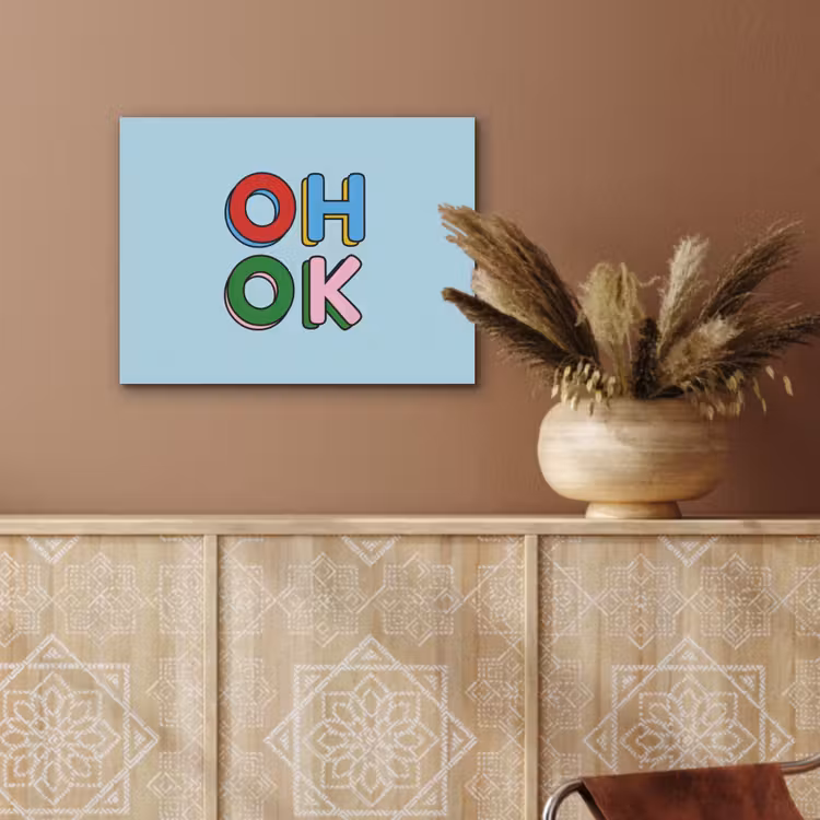 Oh ok - Blauw - Kleurrijk PET vilt klein -sfeer4