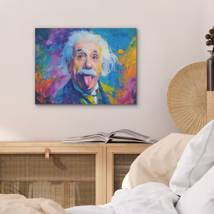 Oude man - Expressief - Kleurrijk PET vilt klein -sfeer3