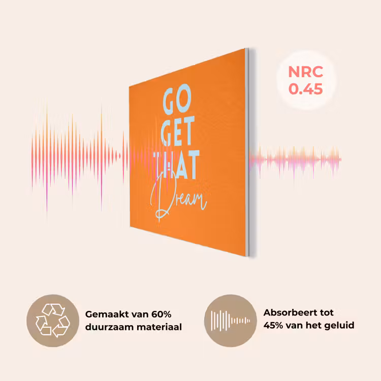 Oranje - Blauw - Go get that dream PET vilt klein -USP_NL